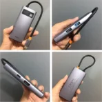 Baseus 4-in-1 Star Joy Series Multifunctional Type-C HUB Docking Station Gray - Image 3