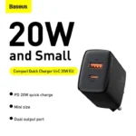 Baseus Compact Quick 20W Charger U + C