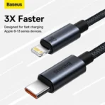 Baseus PD20W USB C Fast Charging Cable for iPhone - Image 3