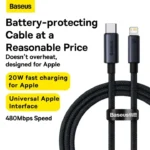 Baseus PD20W USB C Fast Charging Cable for iPhone