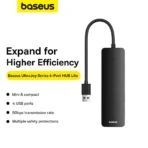 Baseus UltraJoy Series 4-Port HUB Lite - Image 2